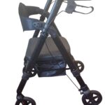 Zijkant RO55ONY-XXL rollator lichtgewicht kleur zwart