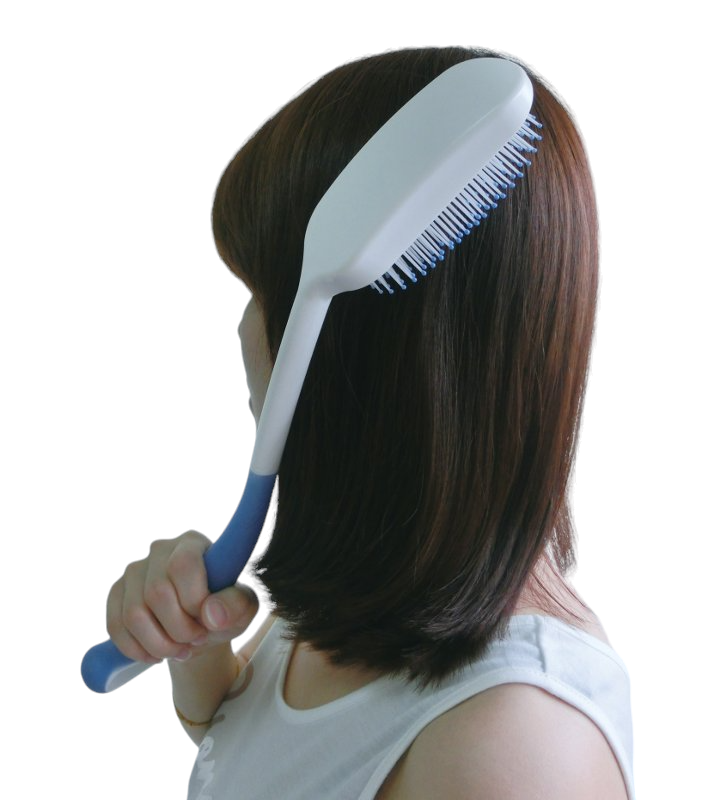 Ergonomische haarborstel met langere 384 mm handvat