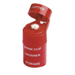 Rode Breker, snijder en pillendoosje