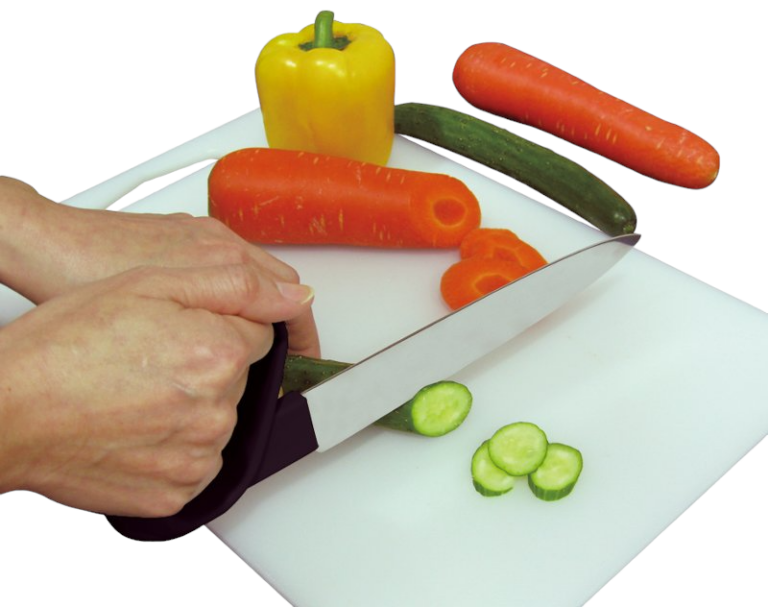 Garcia keukenmes met een apart handvat om de pols te ontlasten