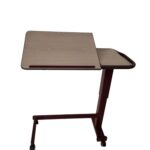 Verstelbaar bedleestafel met rood onderstel