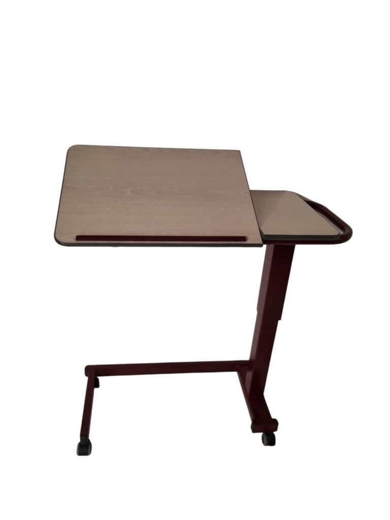 Verstelbaar bedleestafel met rood onderstel