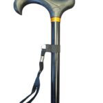 Zwarte verstelbare wandelstok