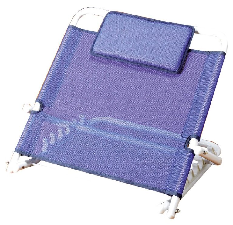 Garcia Rugsteun voor in bed. kleur blauw