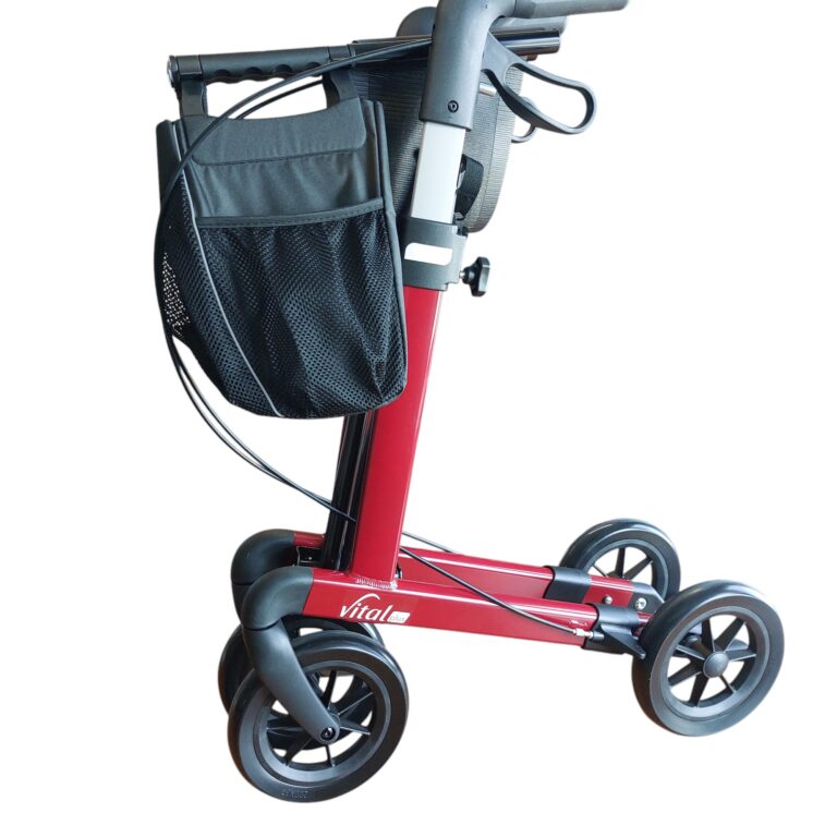 Rollator detail Russka Vital Plus kersrood - softwiel