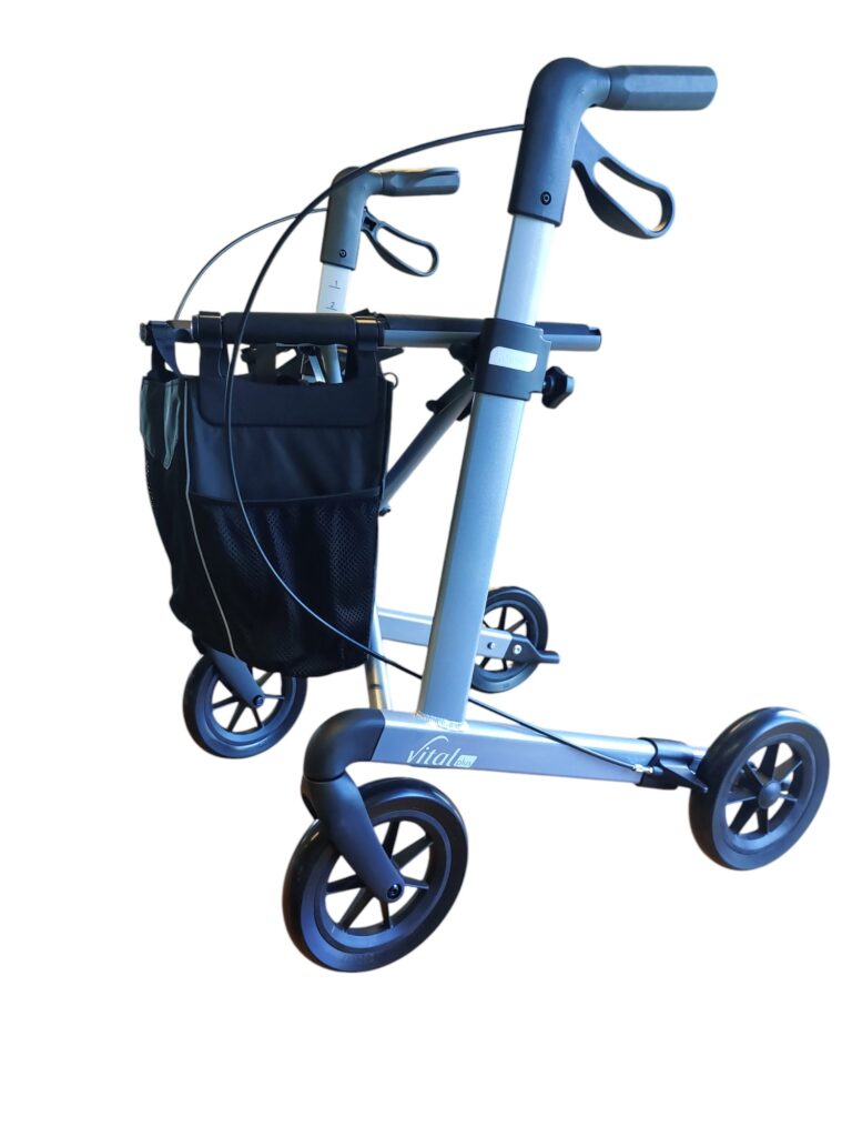 Rollator detail Russka Vital Plus kersrood - softwiel