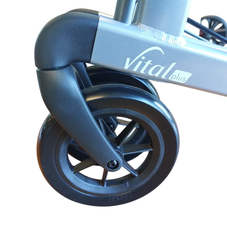 Rollator detail Russka Vital Plus kersrood - softwiel