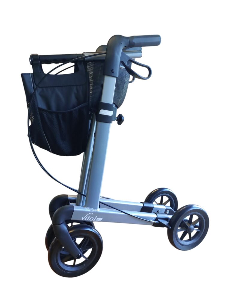 Rollator detail Russka Vital Plus kersrood - softwiel