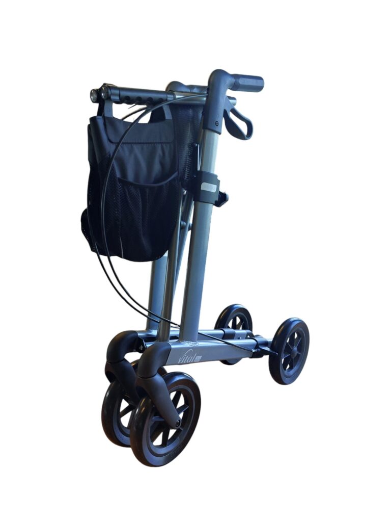 Russka VItal Plus rollator Mokka unieke magneetsluiting