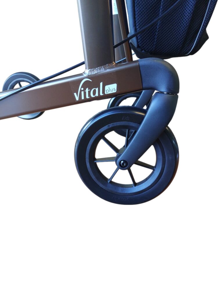 Russka VItal Plus rollator Mokka unieke magneetsluiting