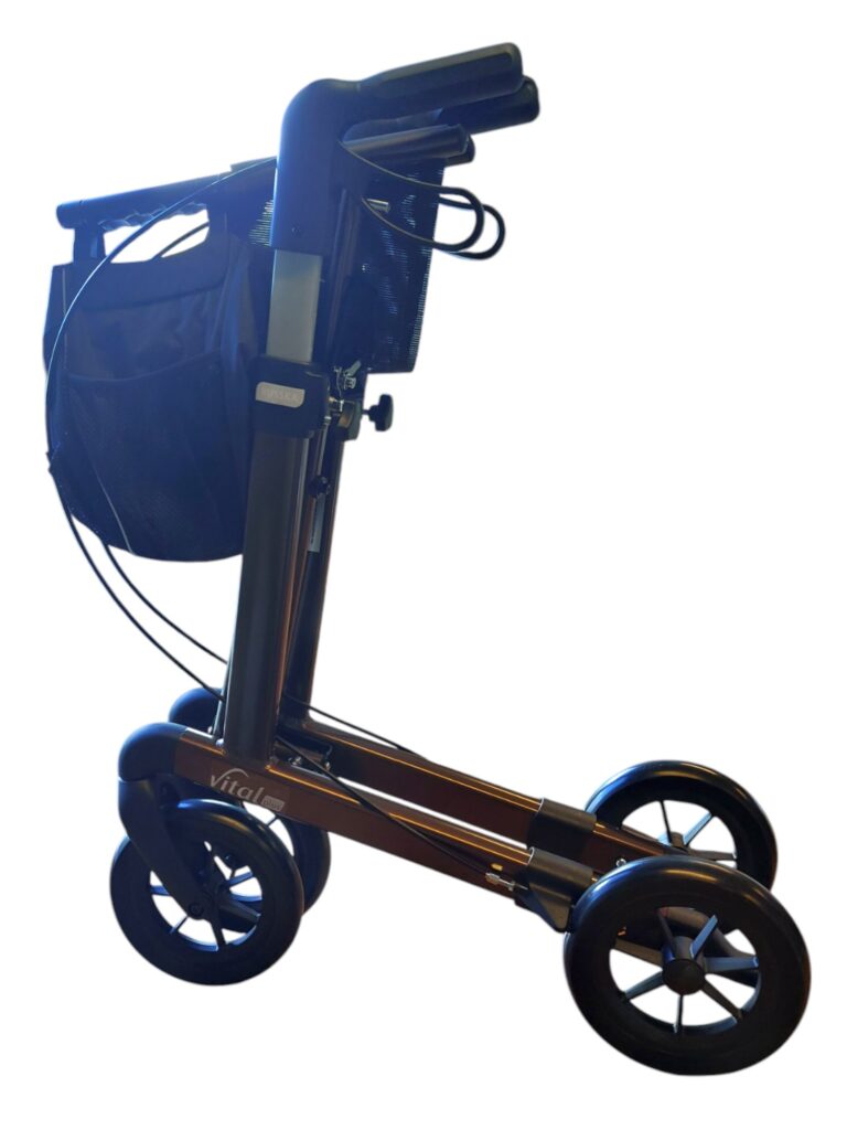 Russka VItal Plus rollator Mokka unieke magneetsluiting
