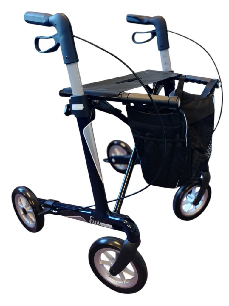 Russka lichtgewicht rollator Carbon soft Saffier Blauw