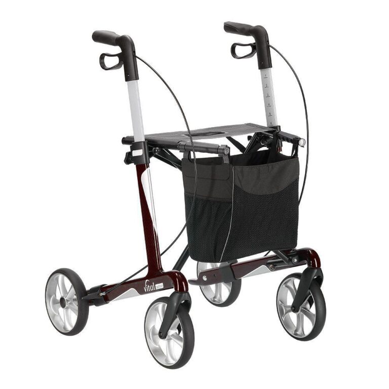 Russka Vital Carbon Rood lichtgewicht rollator