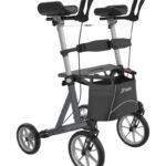 Mobilex outdoor rollator met onderarmsteunen kleur grijs