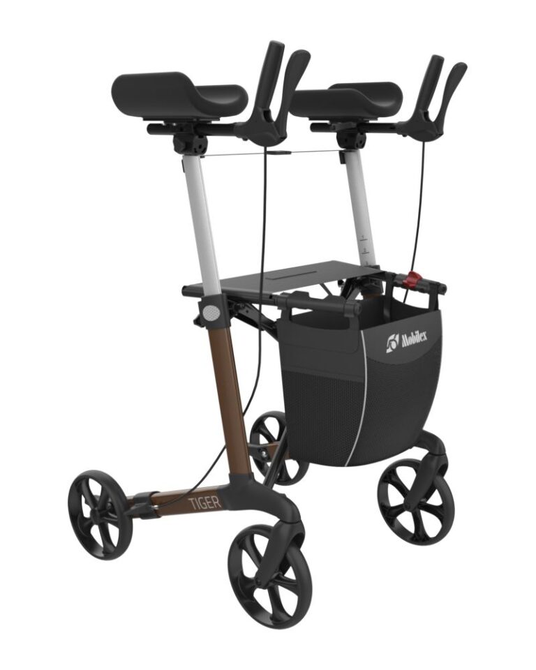 Mobilx indoor rolltor met onderarmschalen kleur bruin