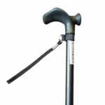 Zwarte wandelstok met polsbandje