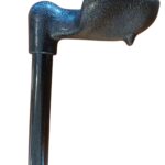 Wandelstok, metallic zwart zware kwaliteit max. 225 kg WA40477ZWR