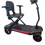 Mobility electrische scootmobiel kleur zwart met rode accenten