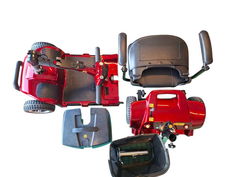 Rode compacte scootmobiel, demontabel