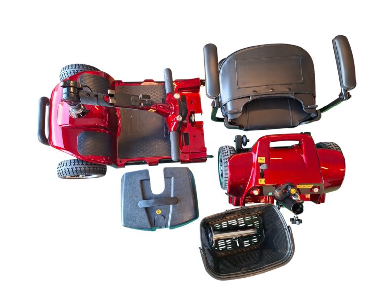 Rode compacte scootmobiel, demontabel