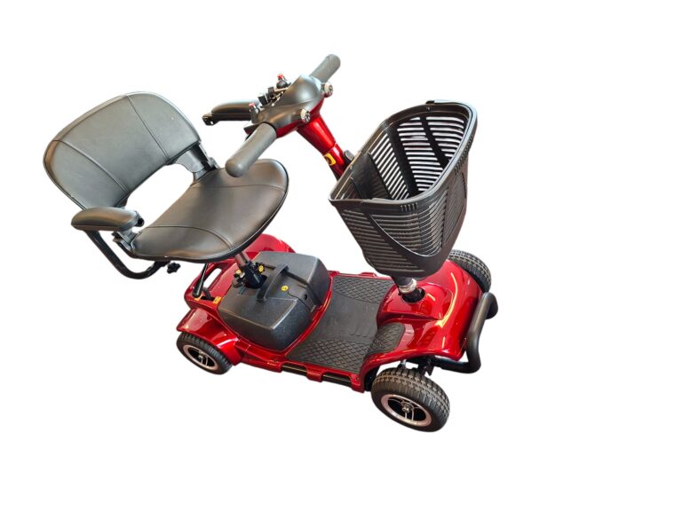 Rode compacte scootmobiel, demontabel