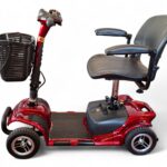 Rode compacte scootmobiel, demontabel