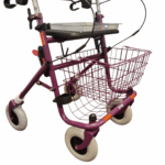 Rollator duwbeugel met stang onder - Paars