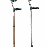 Elleboogkrukken met gesloten manchet kleur brons