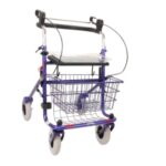 B;lauwe rollato met duwbeugel en stang boven om mee te remmen