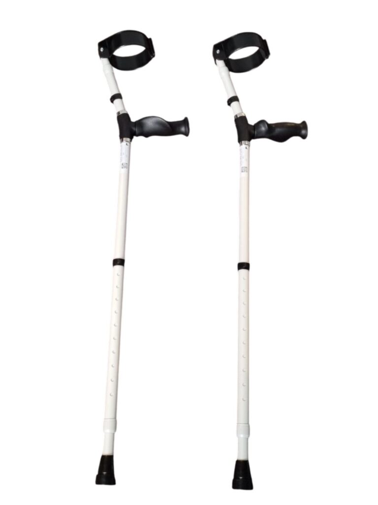 elleboogkrukken dubbel verstelbaar kleur wit