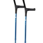 elleboogkrukken kleur blauw met zwarte bovenkant