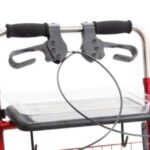 Duwbeugel van een rollator tweezijdig geremd