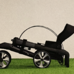 Zwarte hera rollator dubbel opvouwbaa