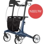 Hera rollator kleur blauw dubbel opvouwbaar