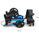 afmeting van een blauwe lichtgewicht rollator van aluminium kleur blauw