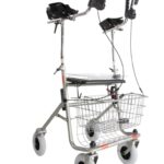 Titanium kleurige provo rollator met onderarmschalen/steunen