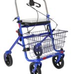 Blauwe lichtgewicht met zwarte banden eenzijdige rem links