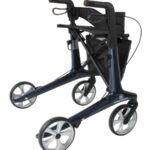 Zijkant Blauwe lichtgewicht rollator