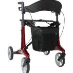 Hera lichtgewicht rollator voorkant kleur rood