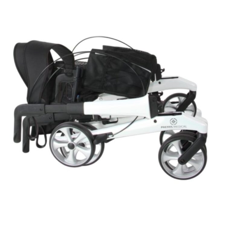 Dubbel opgevouwen witte lichtgewicht rollato