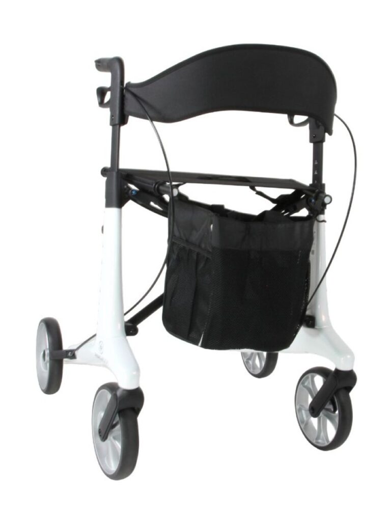 Hera lichtgewicht rollator voorkant kleur wit