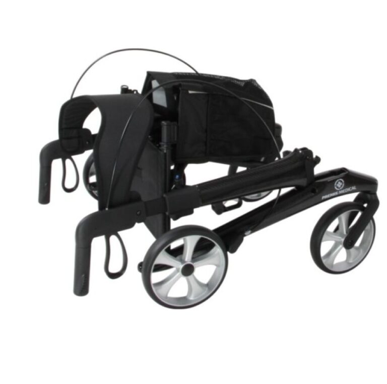 dubbel opgevouwen rollator kleur zwart