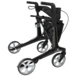 zijkant zwart lichtgewicht rollator