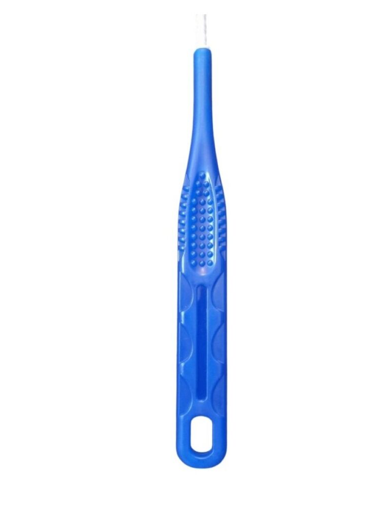 onderkant van borstel om urinalen te reinigen kleur blauw