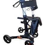 zijkant zeus rollator dubbel opvouwbaar kleur zwart