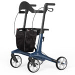 Carbon - lichtgewicht rollator - Dubbel opvouwbaar - kleur blauw