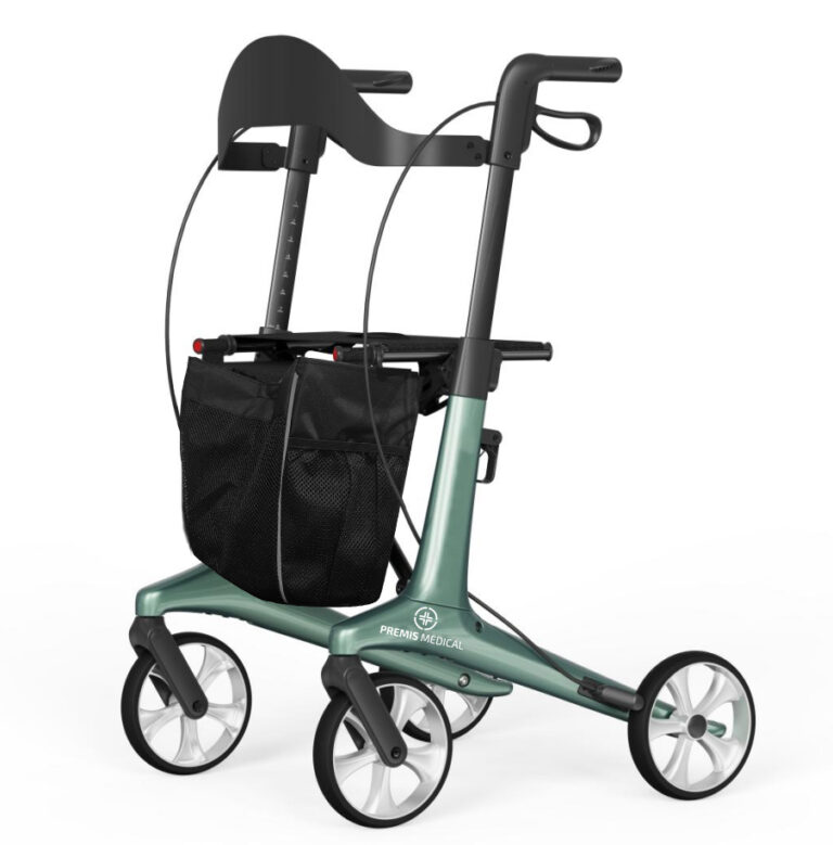 Carbon - lichtgewicht rollator - Dubbel opvouwbaar - kleur groen
