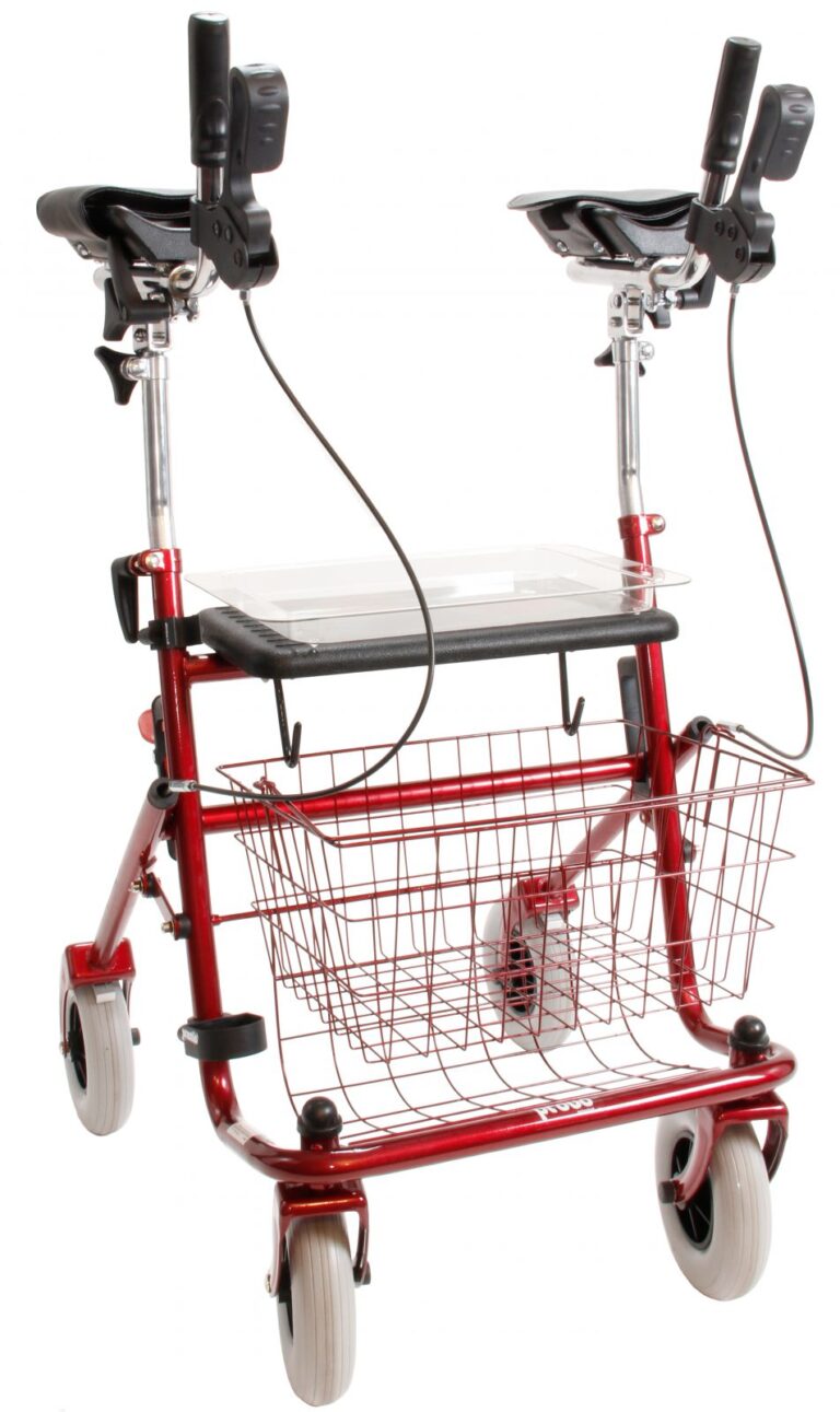 rode provo rollator met onderarmschalen/steunen