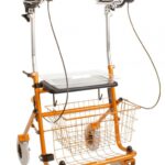 Oranje provo rollator met onderarmschalen/steunen