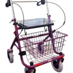 PAARSE ROLLATOR MET DUWBEUGEL EM STANG ONDER